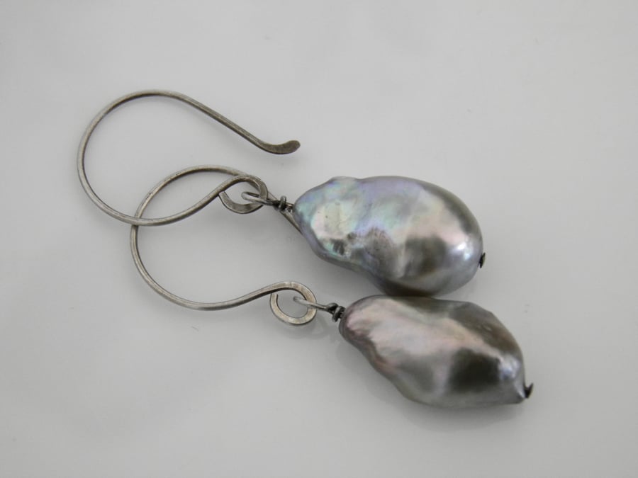 Large Pearl Drop Earrings