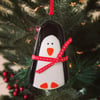 Fused Glass Penguin Christmas Decoration
