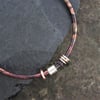  Copper Bangle with Silver and Copper  Spinners