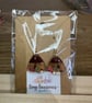Handmade Autumn Resin Earrings with Leaf and Gold Flake Details - Image 3