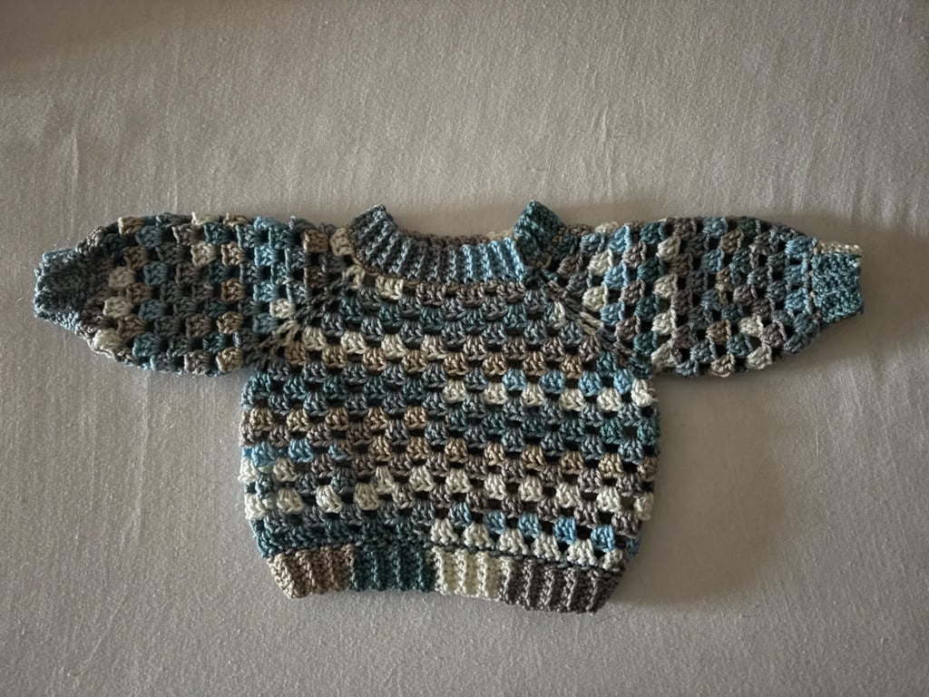 Crochet Baby Jumper - up to 3 Months