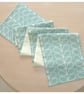 Two Table Runners 120cm x 47cm Duck Egg And Grey - Image 2