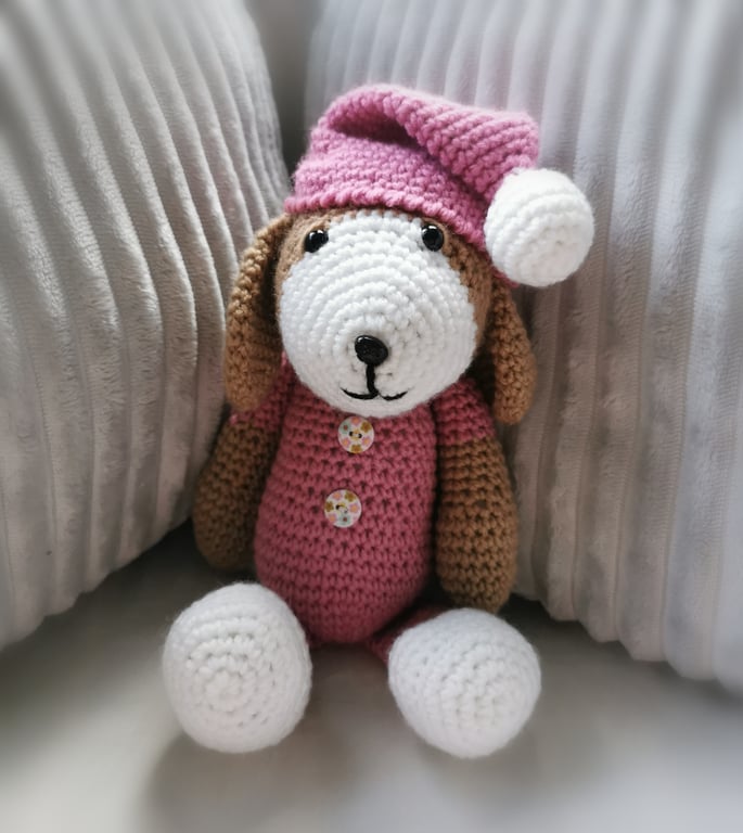 Crochet Bear in Pyjamas