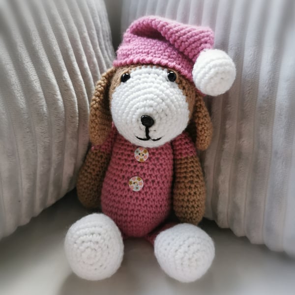 Crochet Bear in Pyjamas