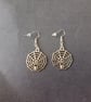 Silver dangle spider and web earrings  - Image 2