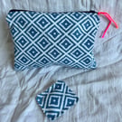 Notion Pouch, project bag, purse, zipped pouch, bag for notions, craft storage, 