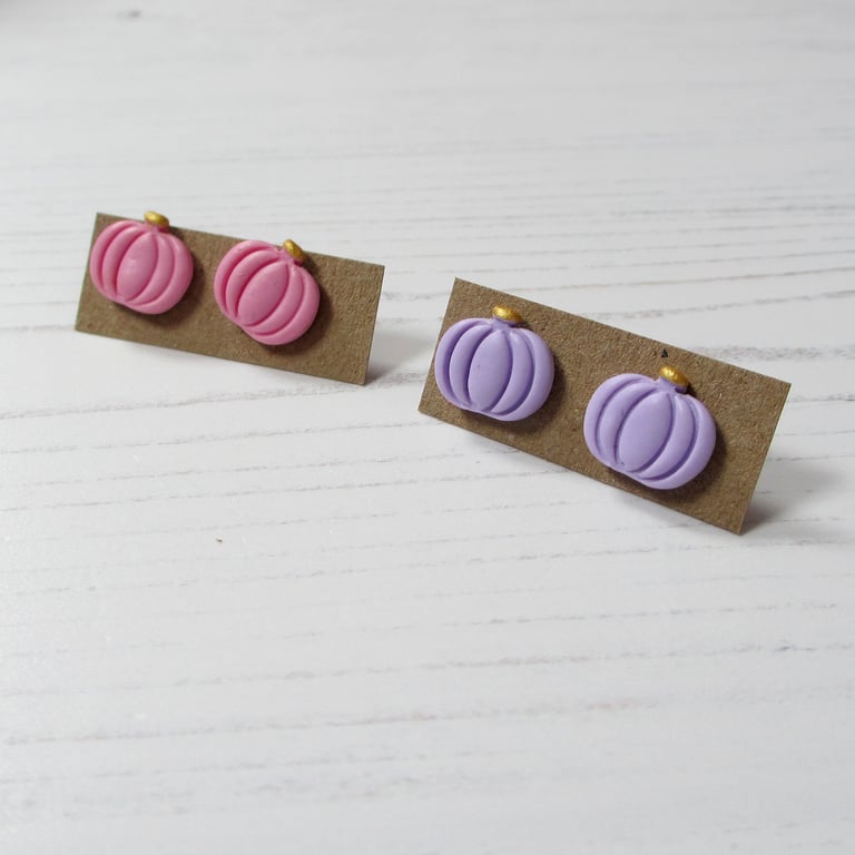 NEW Gold topped mini pumpkin earrings LIMITED NUMBERS