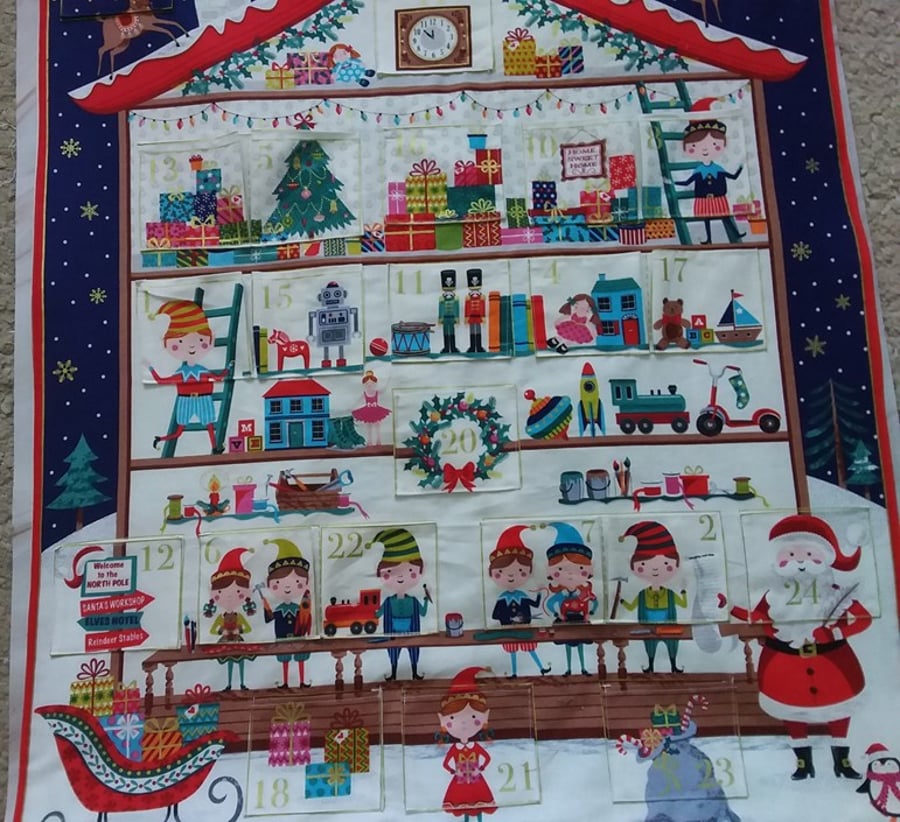 Santa's Workshop - Advent Calendar, fabric calendar, christmas calendar