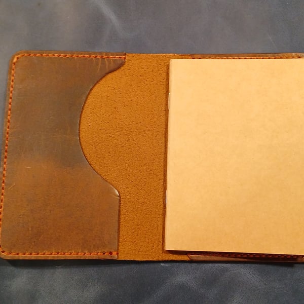 Handcrafted Leather Passport size journal cover, 