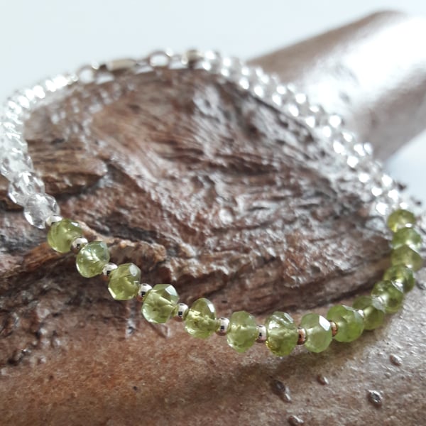 Peridot Bracelet. August Birthstone, Bespoke, Autumn Jewellery, Christmas Gift