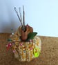 Handmade Crochet Pumpkin Pin Cushion  - Image 2