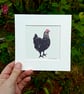 Chicken Print - black hen, chicken illustration, farm animal, country decor - Image 2