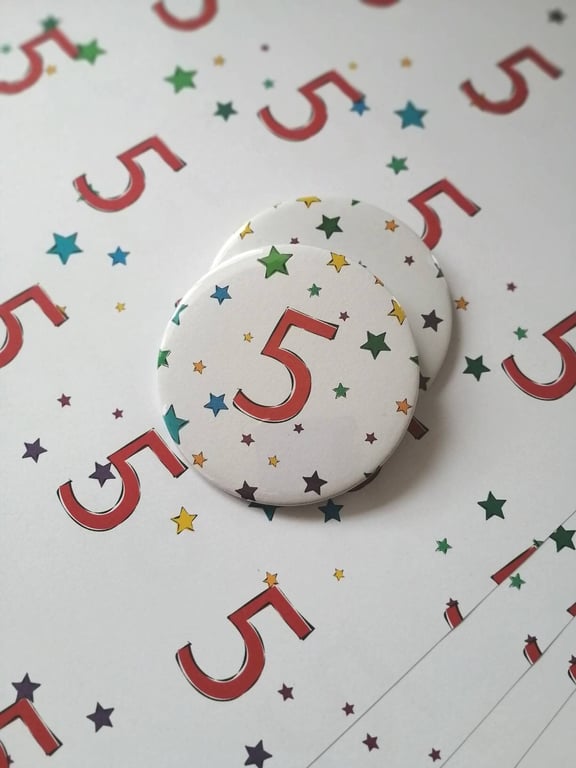 Birthday badge, Birthday age badge, Number badge