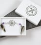 Cardigan Clip - Rose Quartz, Amethyst & Silver Flower Sweater Clip