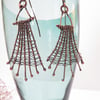 Copper Web Earrings
