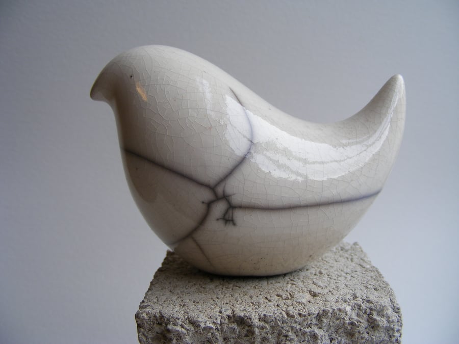 Raku glazed bird (E)