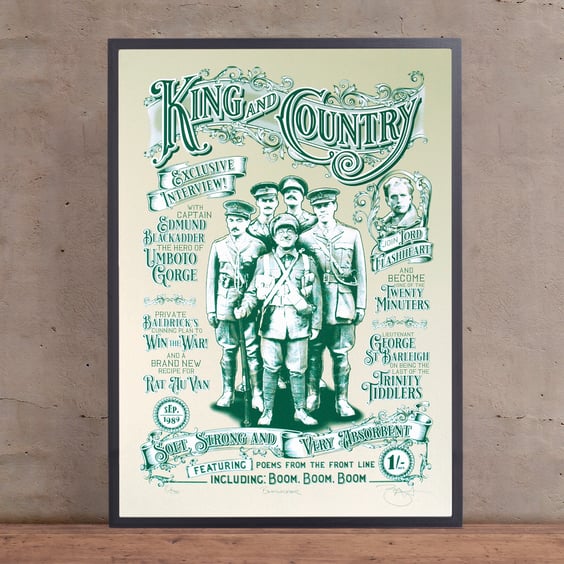 Blackadder Hand Pulled Limited Edition Screen Print