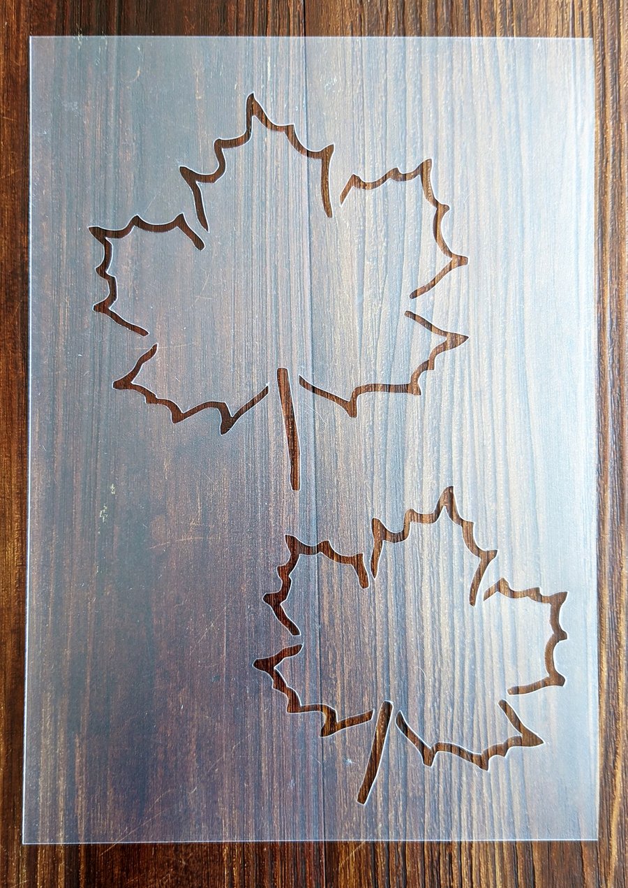 Maple Leaf Quilting Stencil A5 Mask Reusable PP Sheet for Arts & Crafts, DIY