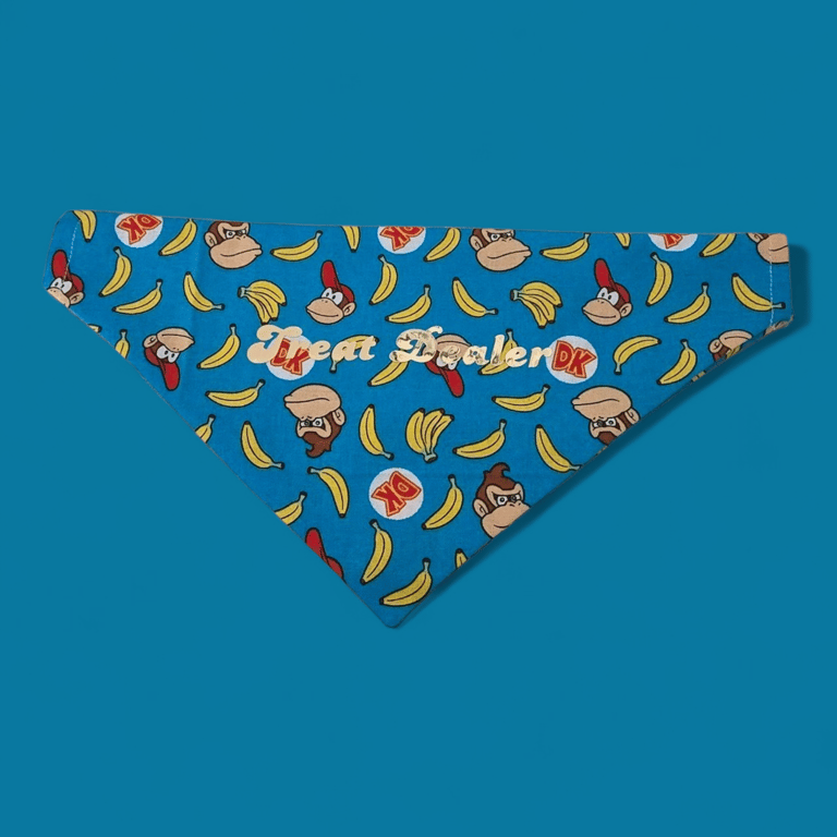 Medium donkey kong treat dealer  dog bandana 
