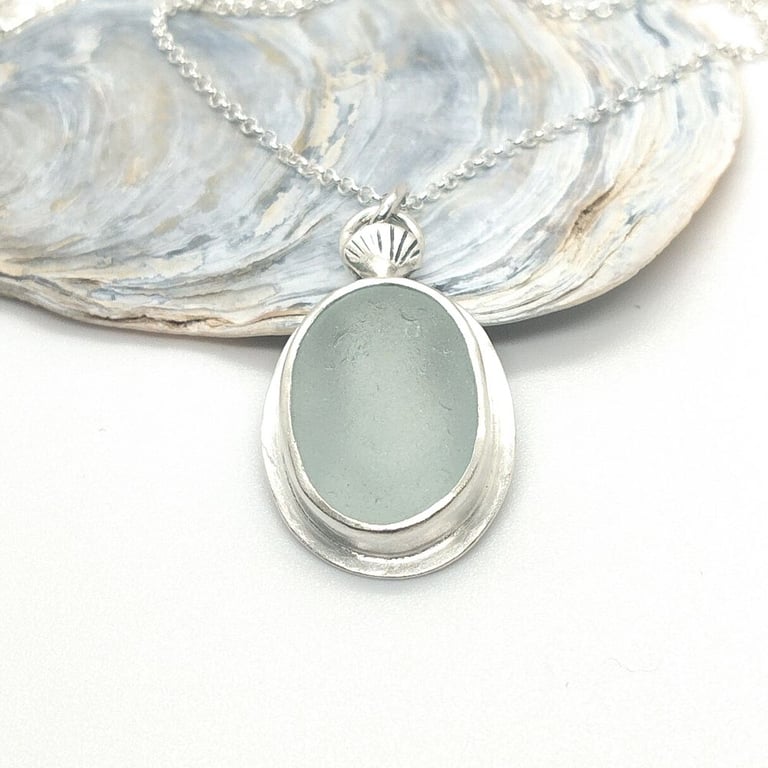 Seaham Seaglass Necklace sterling silver