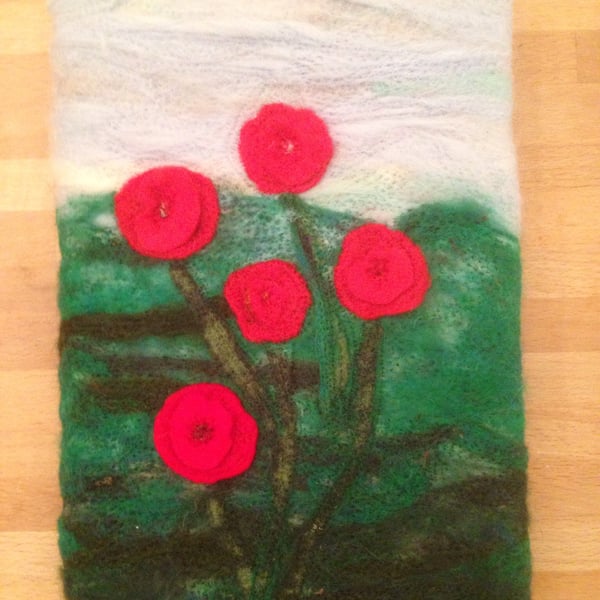 Needle felted journal or note book