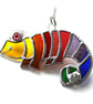 Chameleon Suncatcher Stained Glass Handmade Rainbow 001