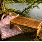 Reclaimed Wood Folding Meditation Bench - Handmade - Sustainable - One of a Kind