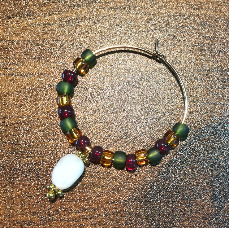 Pantone Colours Single Beaded Wine Glass Charm Folksy