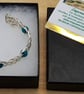 Wire wrap Turquoise cuff bracelet. December birthstone - Image 5