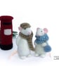 Two Miniature Mice, needle felted by Lily Lily Handmade - Image 1