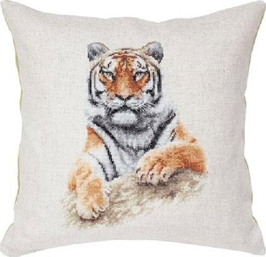 Tiger Cushion Counted Cross Stitch Kit