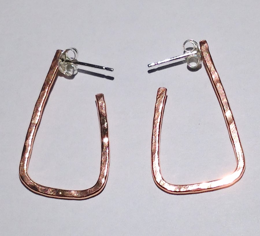 Handmade Copper Earrings - UK Free Post