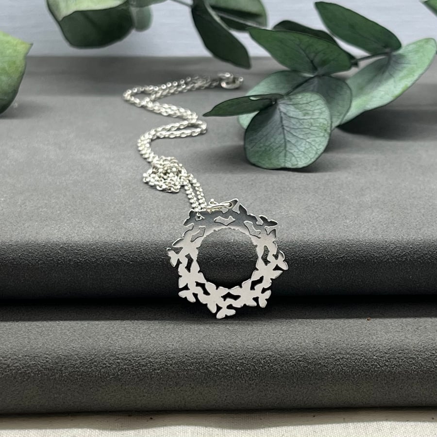 Handmade Sterling Silver Butterfly Kaleidoscope Pendant