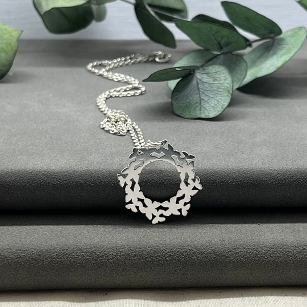 Handmade Sterling Silver Butterfly Kaleidoscope Pendant