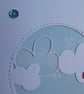 Neutral New Baby Card - Over the Moon for you - Rabbit With Clouds - Aqua - Image 9