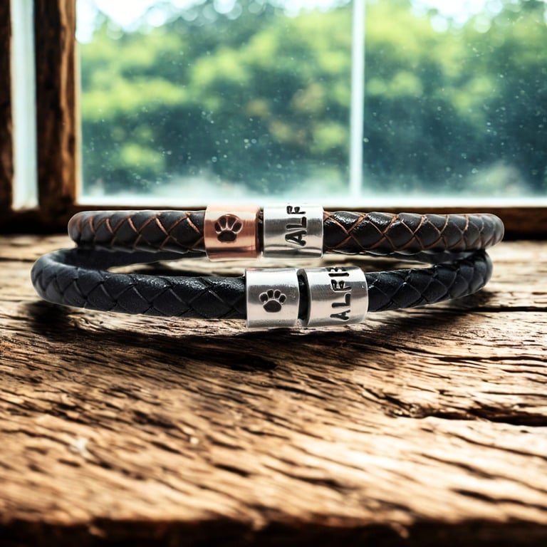 Personalised Pet Lover Bracelet - Dog Lover Bracelet - Pet Memorial Bracelet 