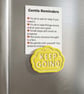 Keep Going handmade yellow fridge magnet with A7 Gentle Reminders card