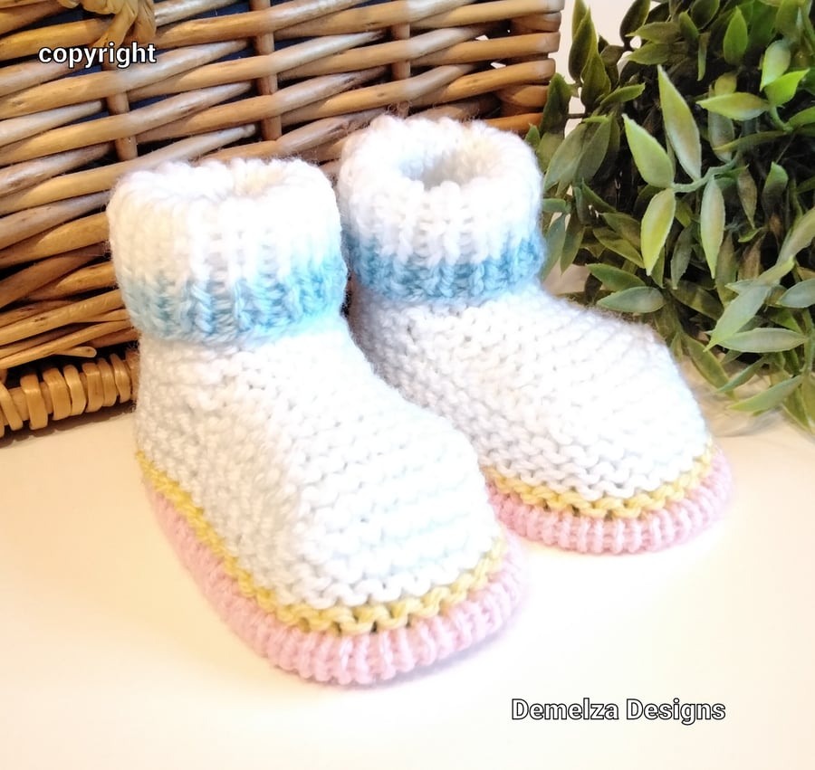 Baby Girl's Booties 0-3 months size 