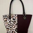 The Auburn Leopard handcrafted structured shoulder bag