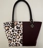 The Auburn Leopard handcrafted structured shoulder bag
