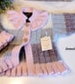 Designer Baby Girl's Hand Knitted Jacket & Booties Set  9-18 mths size ONE OFF - Image 5