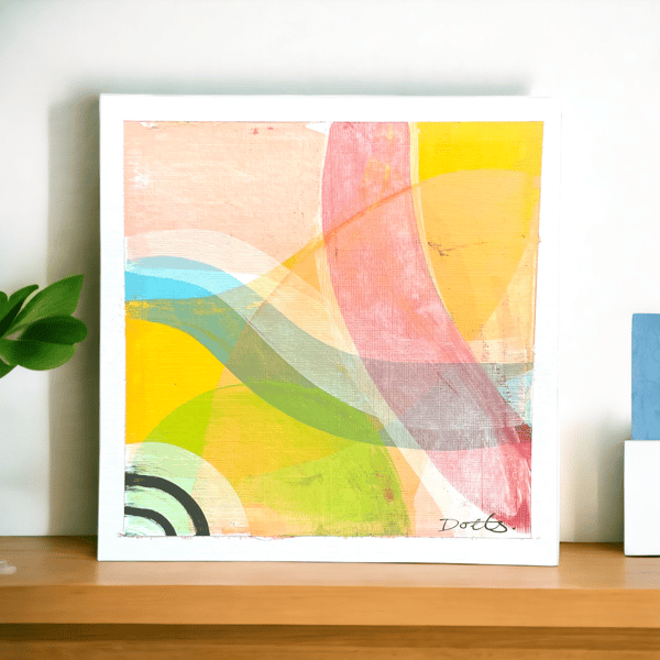 Pastel paths abstract original painting