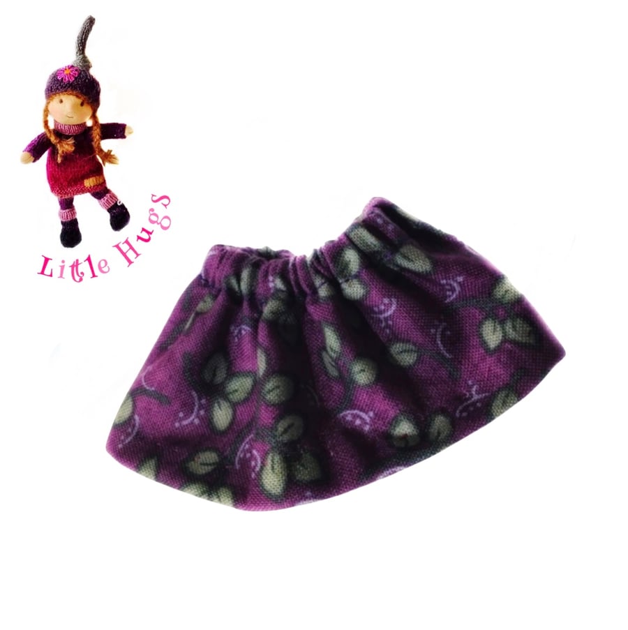 Little Hugs’ Purple Leaf Pattern Skirt