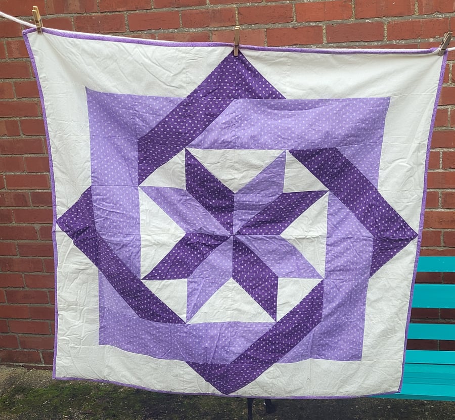 Purple Star Patchwork quilt