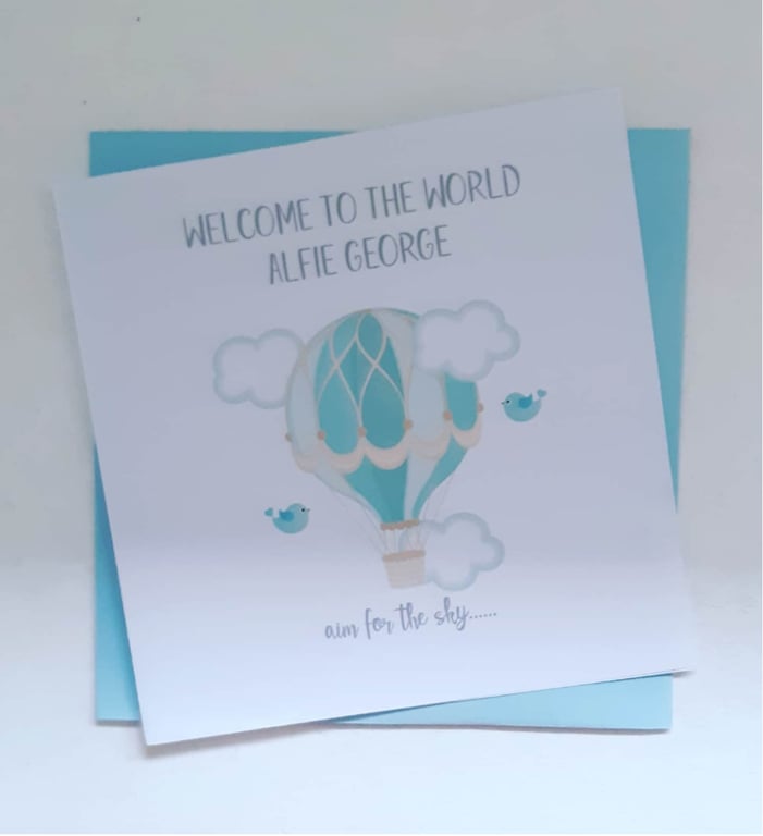 Aim For The Sky Baby Card 