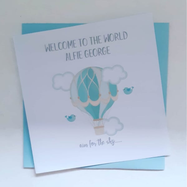 Aim For The Sky Baby Card 