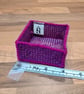 Small tray for small desk items - dark purple with magenta edging - Image 2