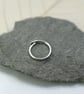 Silver Sleeper Hoop Earring 9mm Tiny Overlap Helix Piercing Hoops - Image 1