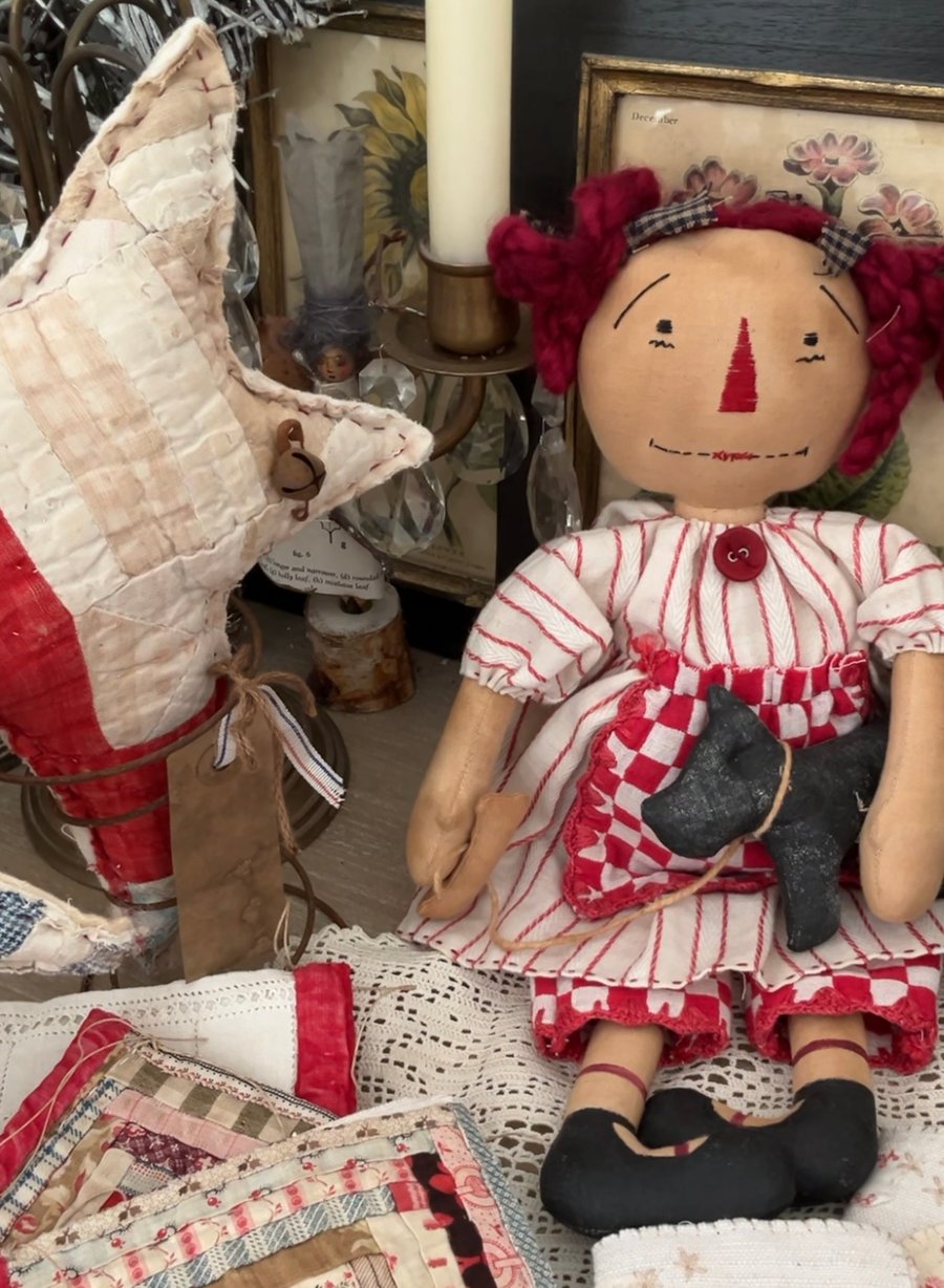 Homespun Raggedy Ann Doll