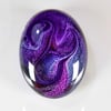 Large Fantasy Oval Cabochon in Purples & Blues, hand made cabochon